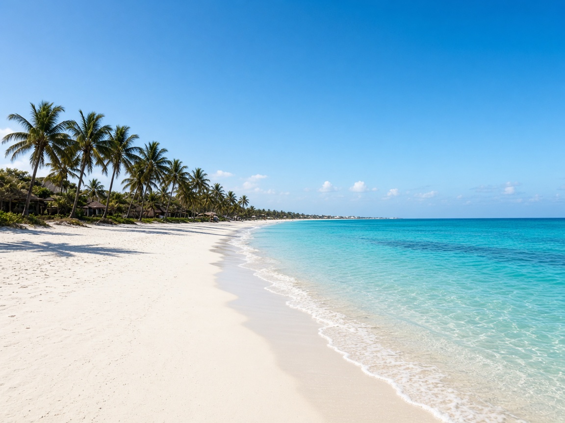 Santa Maria beach with turquoise water on Sal Island